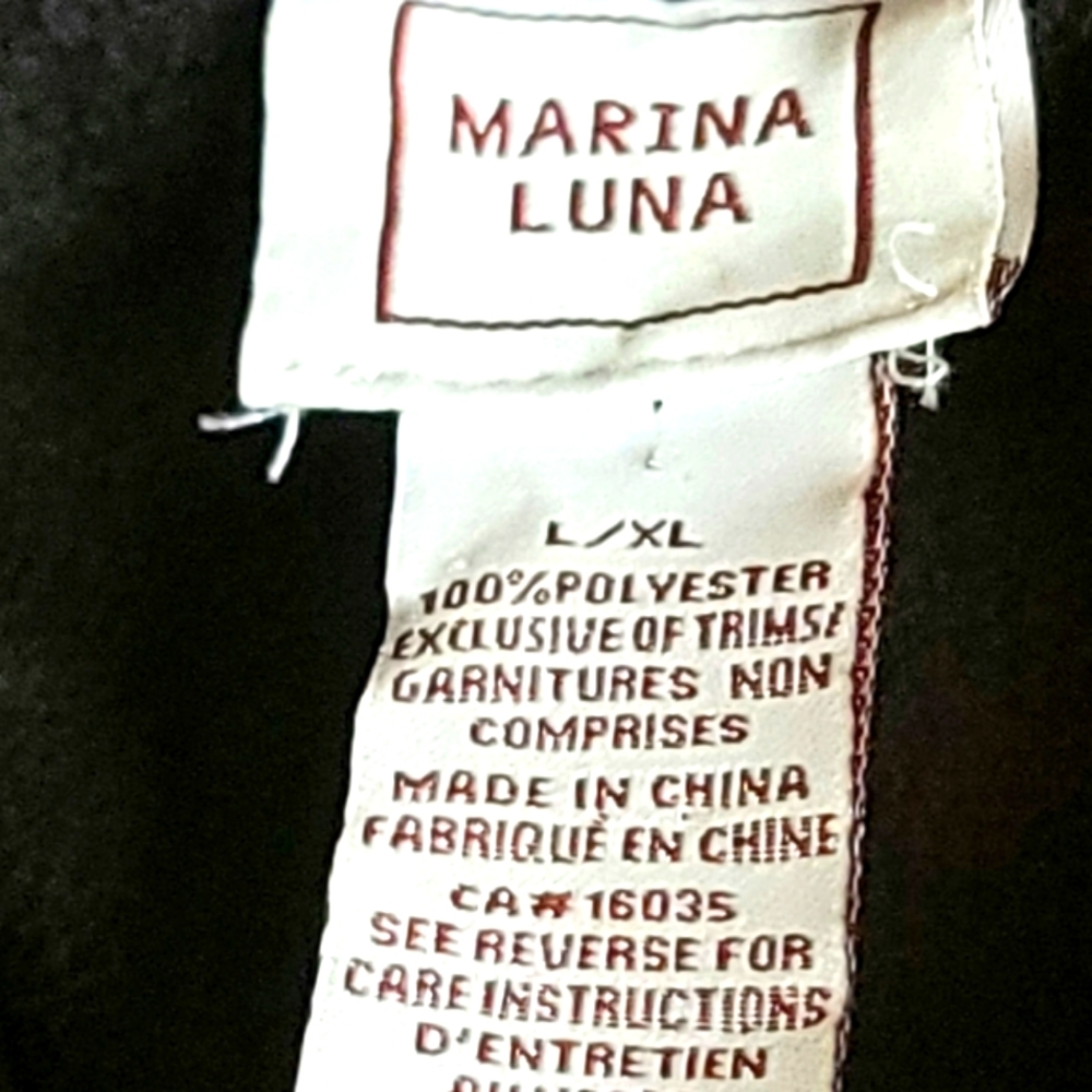 Marina Luna Women's Double-Breasted Sleeveless Cape Coat Size L/XL - Picture 12 of 14